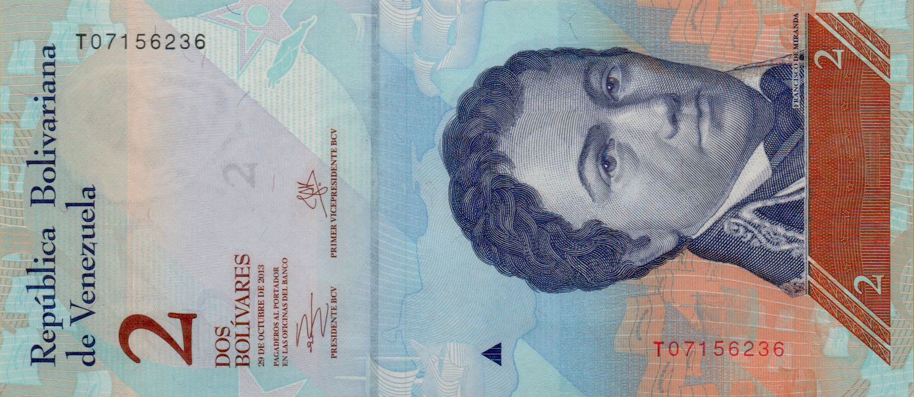 Venezuela 2 2013 UNC P-88/f